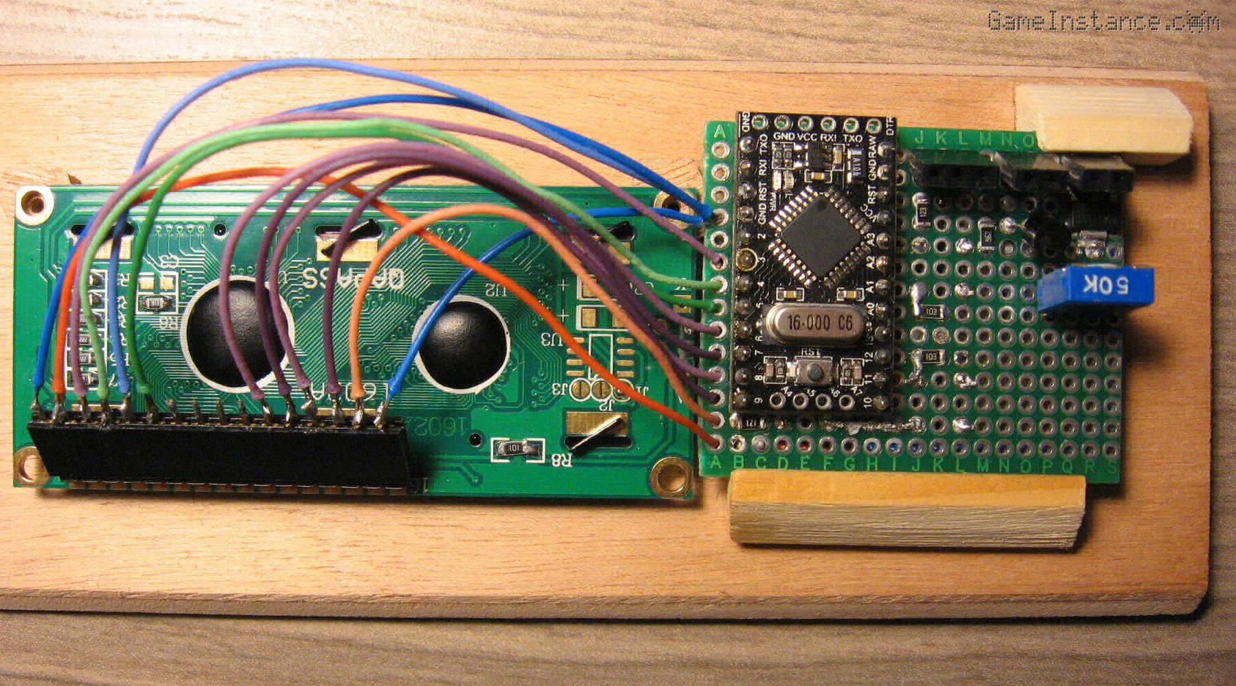 UV-Box 400 - Back side of the front panel. The PCB and LCD in place.