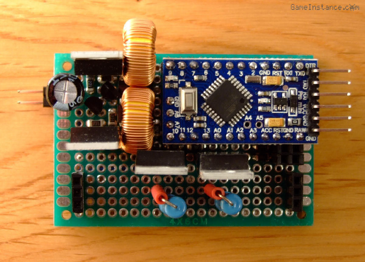 NiMH Dual Cell Smart Charger - Arduino board and MOSFETs in place