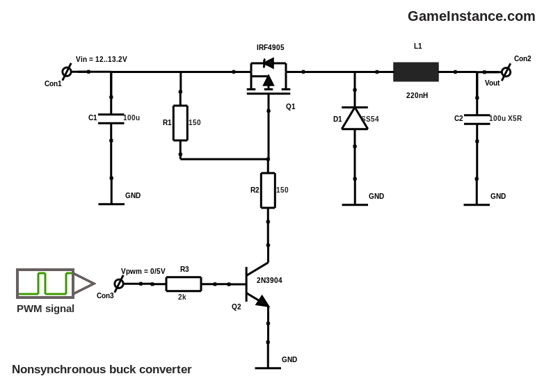 Nonsynchronous buck converter