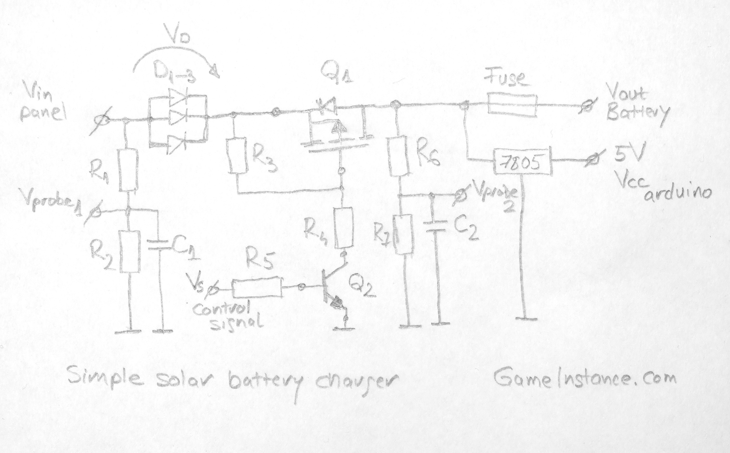 simple solar panel circuit