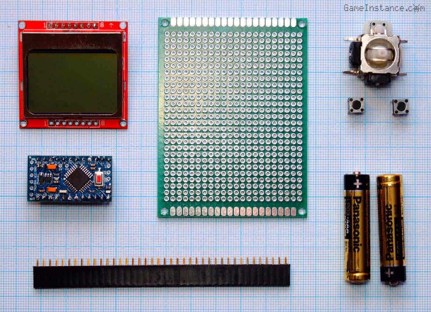 Arduino game console - the spread bill of materials